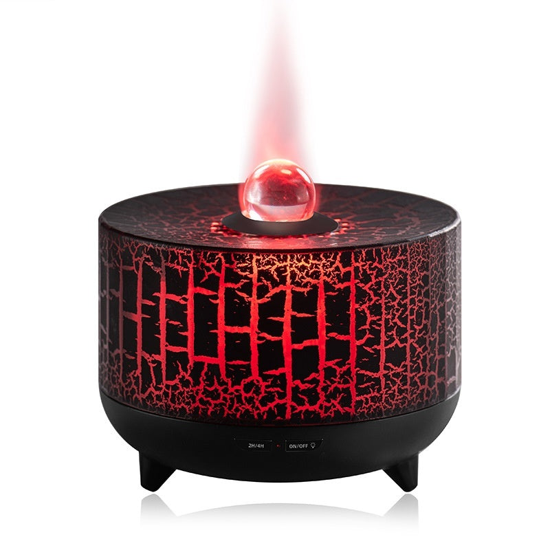 Diffuseur d'arôme humidificateur d'air à perles de flamme de simulation colorées