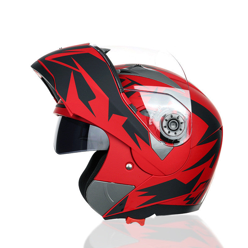 Casque de Moto Demi-Casque Anti-Buée Écran Solaire Double Visière Casque Intégral