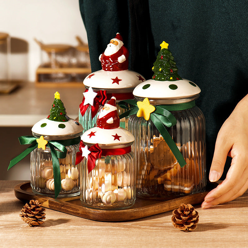 Candy Sealed Jar Snack Storage Box Storage Jar Biscuit Nut Glass Bottle
