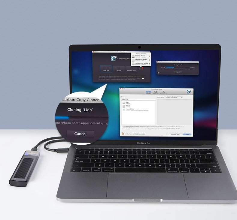 M. 2nvme To Usb3 1gen2 External Ngff Reader Lightning 3-turn Universal Type-C Mobile Hard Disk Box