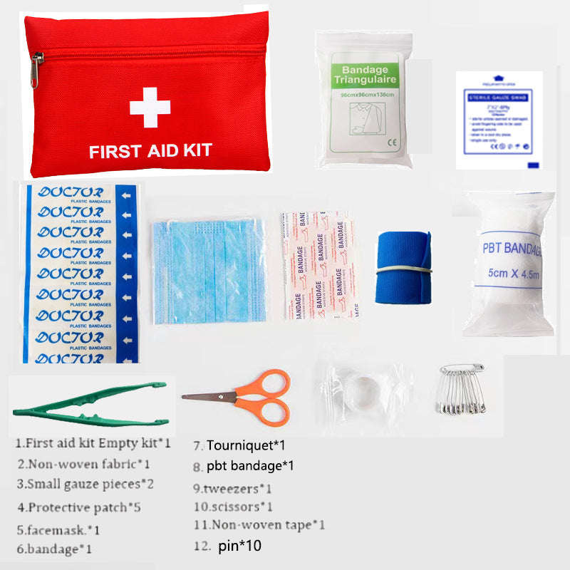 Grand kit de sauvetage médical portatif, pour voiture, urgences et voyages en extérieur