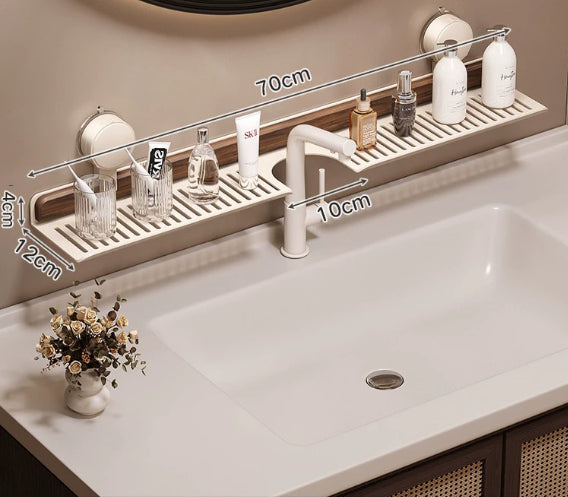 Étagère de rangement murale de salle de bain sans perçage