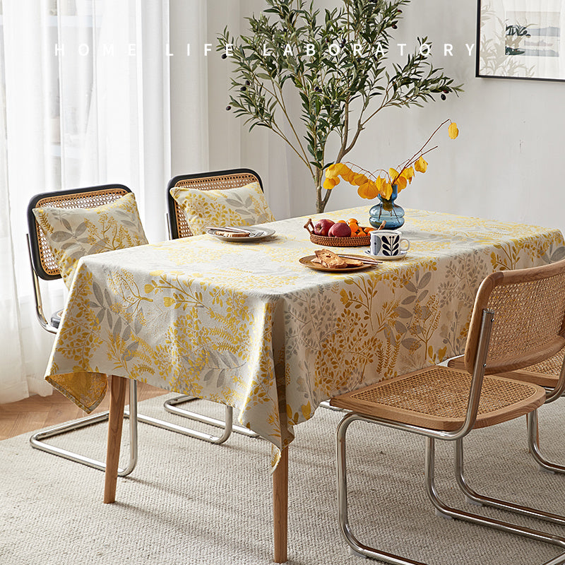 Nappe en coton et lin de style pastoral américain, nappe de luxe léger de haute qualité.