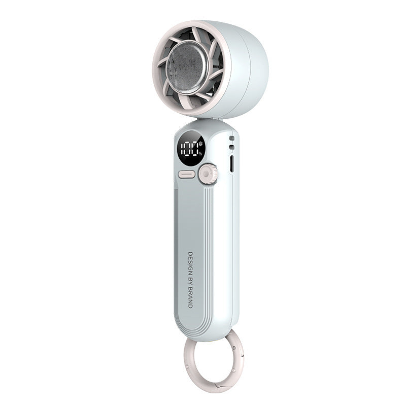 High-speed Handheld Ice Compress Fan Digital Display Semiconductor Fan Bladeless Turbine