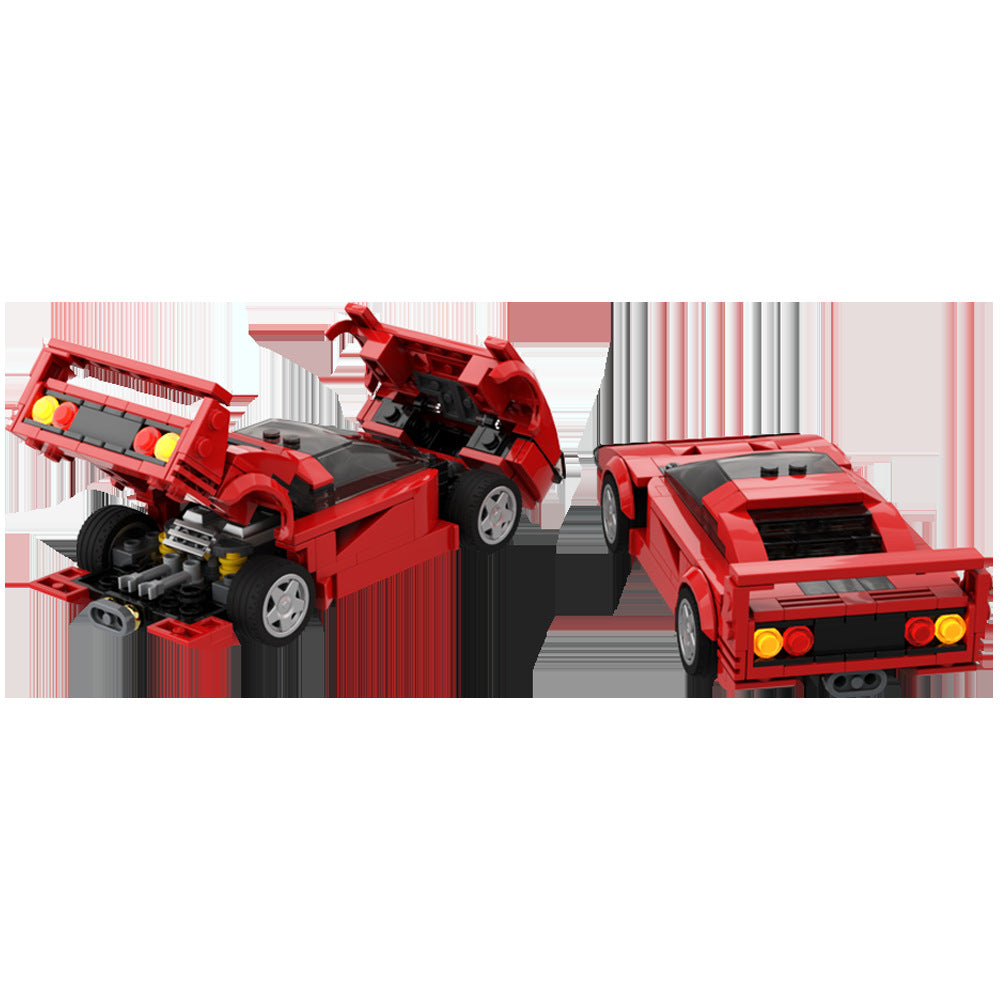 Ferrari F40 Super Sports Car Model MOC-104559 Small Particles Compatible Assembling Building Blocks