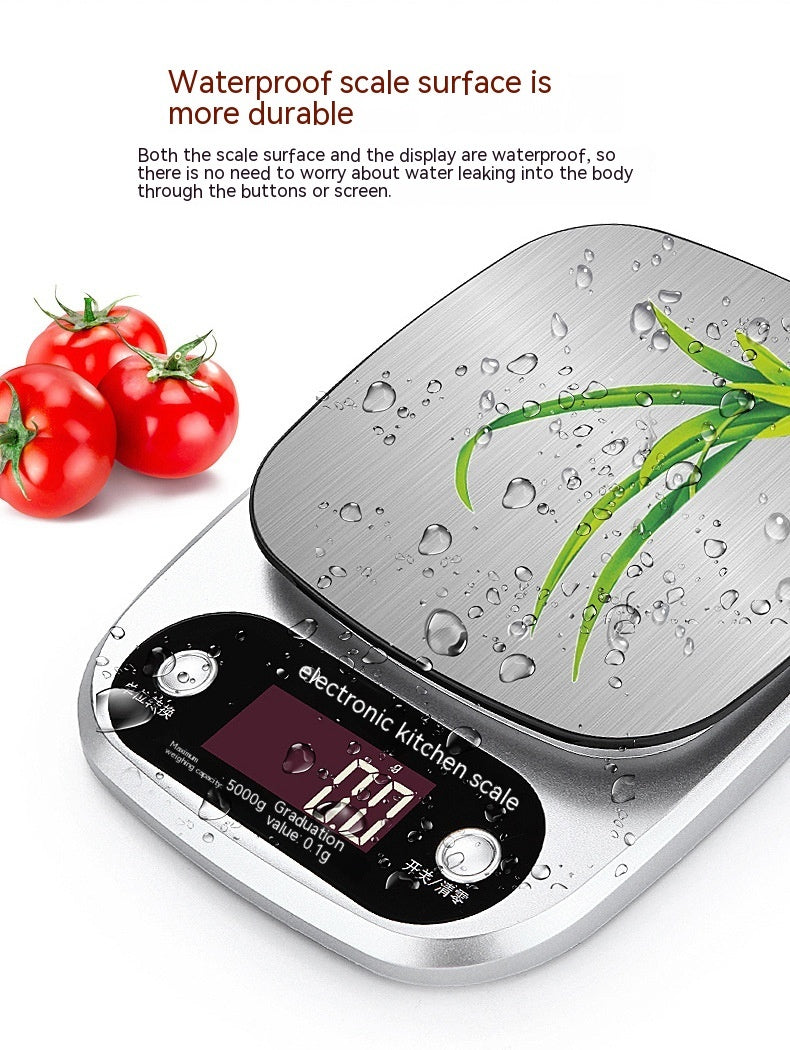Balance de cuisine électronique ménagère en acier inoxydable