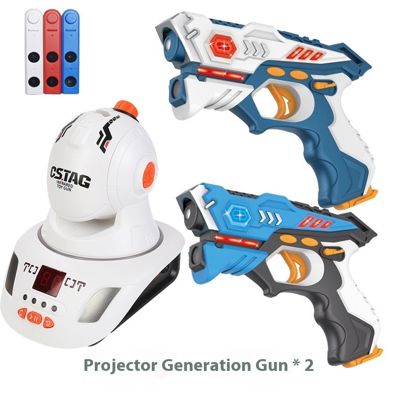 Canhui Red Line-to-line Battle Pistol Toy Induction Acousto-optic Gun Children's Laser Battle Toy Gun With Projector