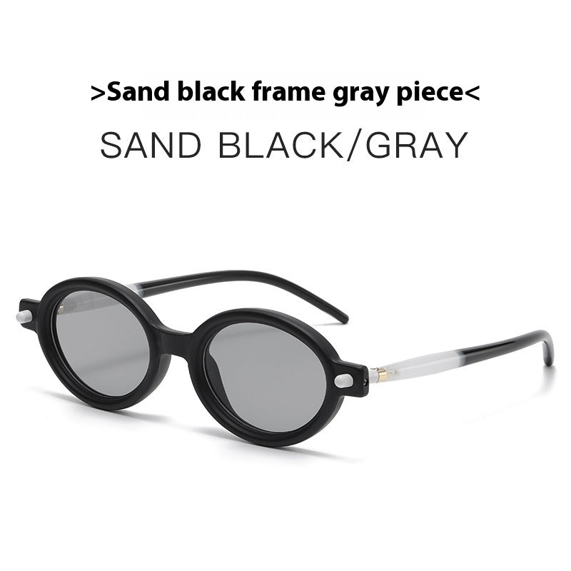 Lunettes de soleil ovales rétro artistiques charmantes modernes anti-lumière bleue