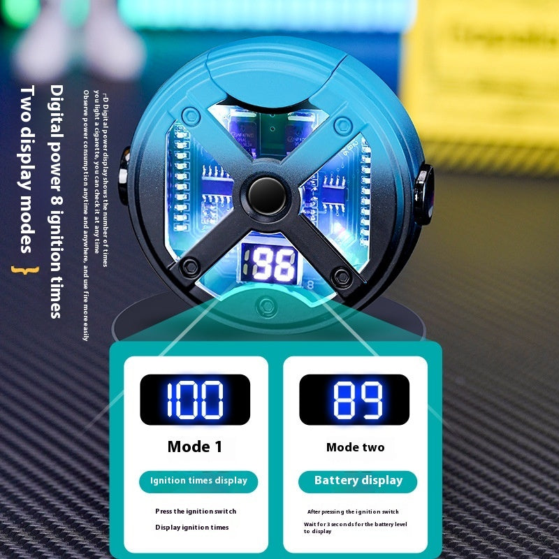 Mech Glowing Fingertip Spinning Top Charging Lighter