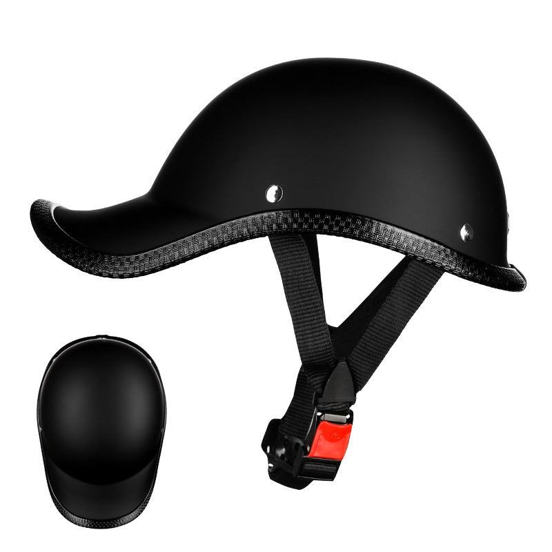 Electric Battery Motorcycle Helmet Retro Safety Protection Half Helmet