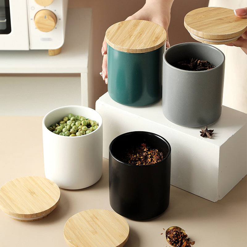 Household Fashion Storage Ceramic Seasoning Jar