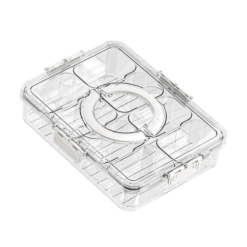 Boîte de conservation hermétique pour réfrigérateur de cuisine en PP transparent à huit compartiments