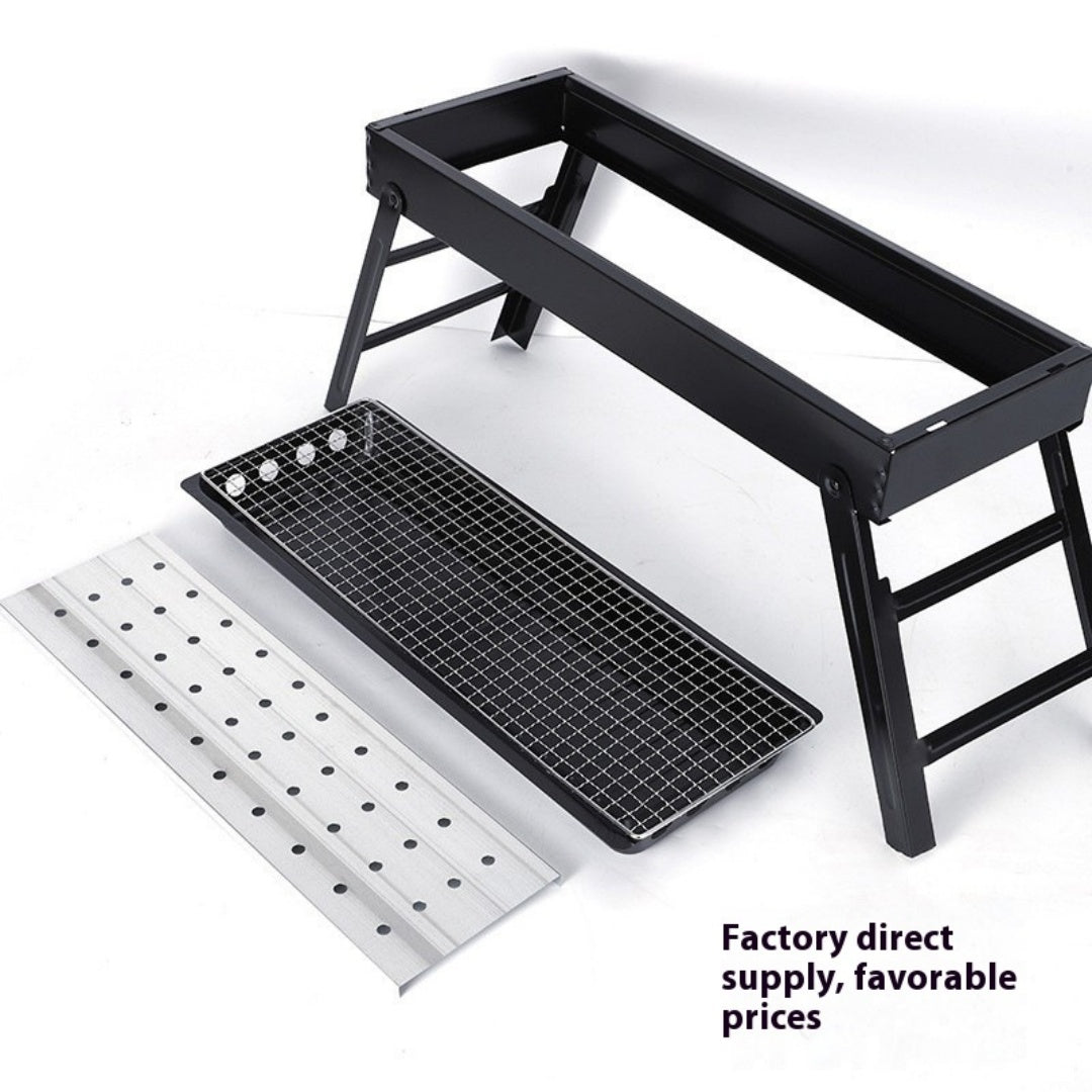 Outdoor Portable Folding Barbecue Grill Household Charcoal Barbecue Rack