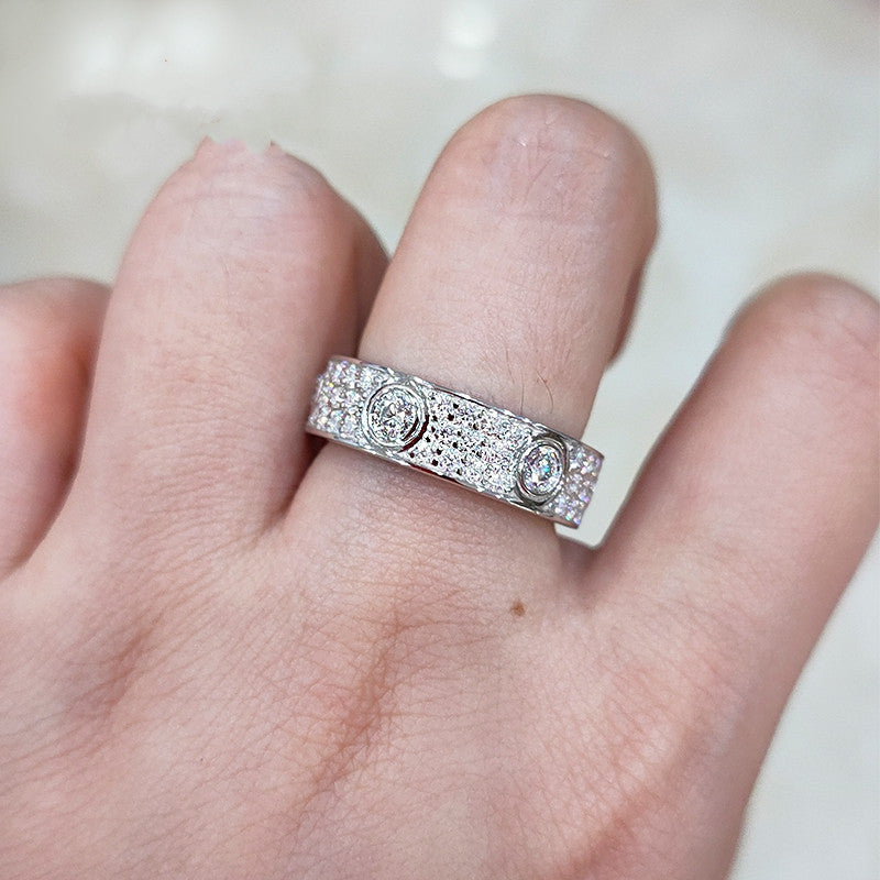 Women's Fashion Stainless Steel Wide Version Titanium Steel Ring