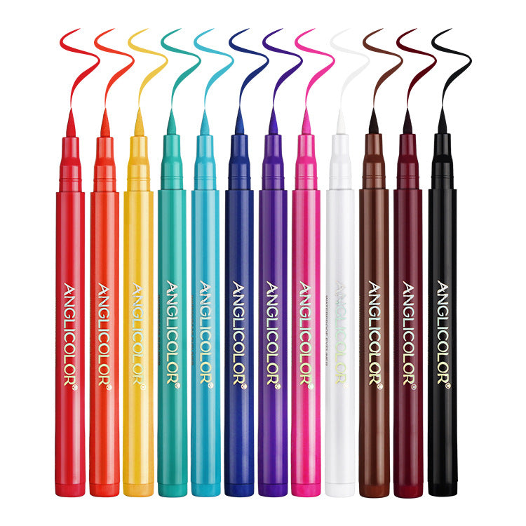 Maquillage Eyeliner 12 Couleurs Waterproof et Résistant à l'Huile Sans Bavure
