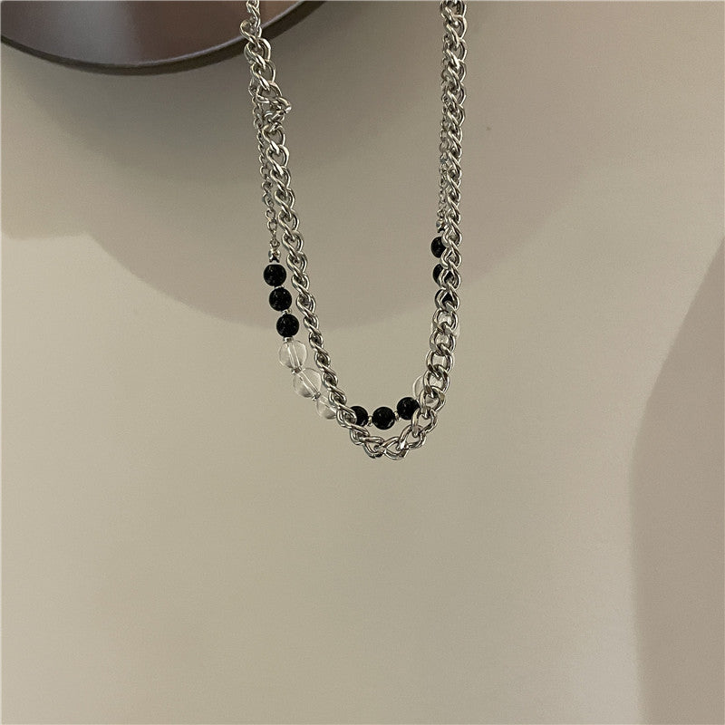 Fashionable Titanium Steel Chain Beaded Women