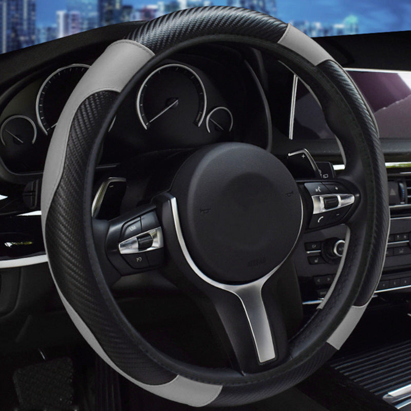 Car Steering Wheel Cover Elastic Rimless Leather