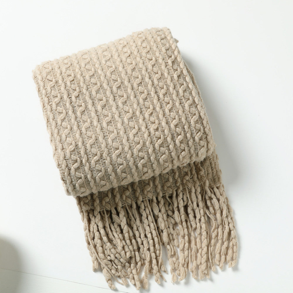 Sofa Towel Cover Cloth Tassel Wool Blanket Air Conditioning Blanket