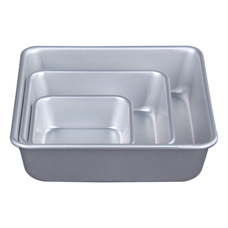 Molde cuadrado de aleación de aluminio para hornear pasteles