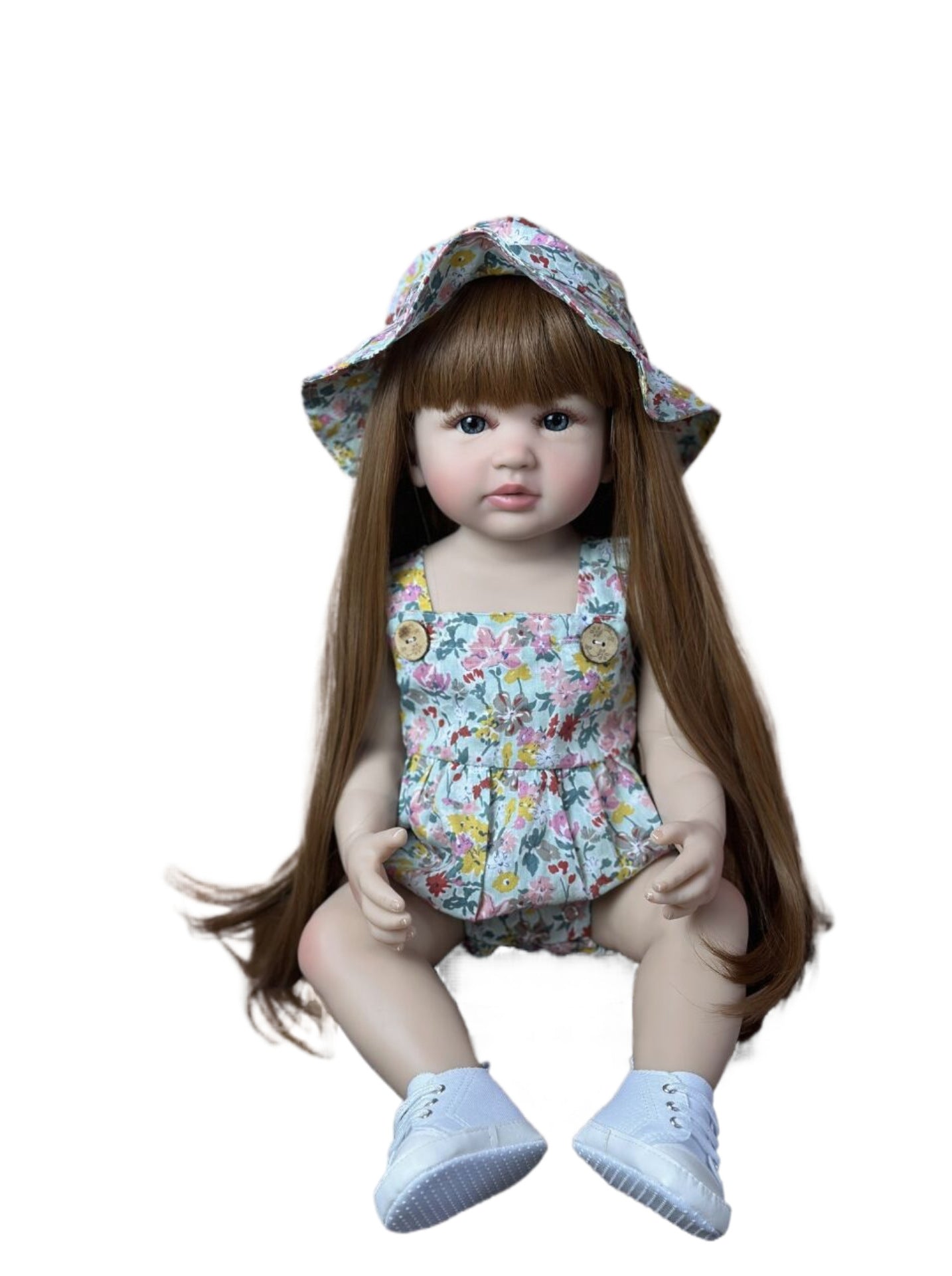 Simulation Baby Yaoyao 55cm Rubber Body Golden Long Hair Reborn Doll