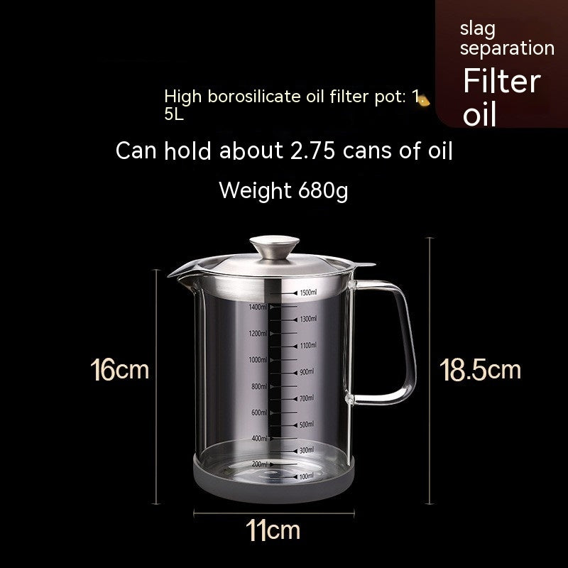 Oil Draining Pot Stainless Steel 304 Kitchen Oil Bottle Household