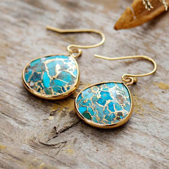 Advanced Texture Temperament Irregular Pendants Earrings