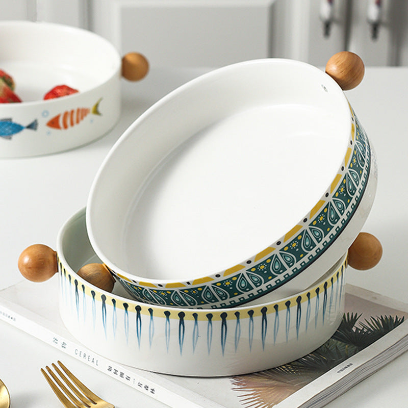 Cuenco de arroz horneado con queso, ánfora de cerámica creativa para el hogar