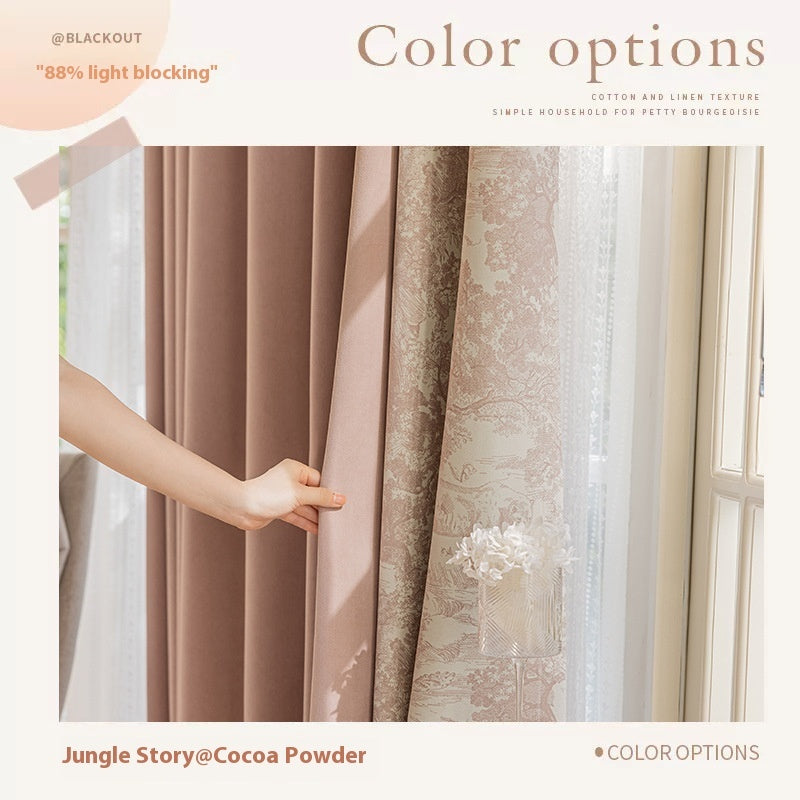 French Chenille Curtain High Shading Bedroom