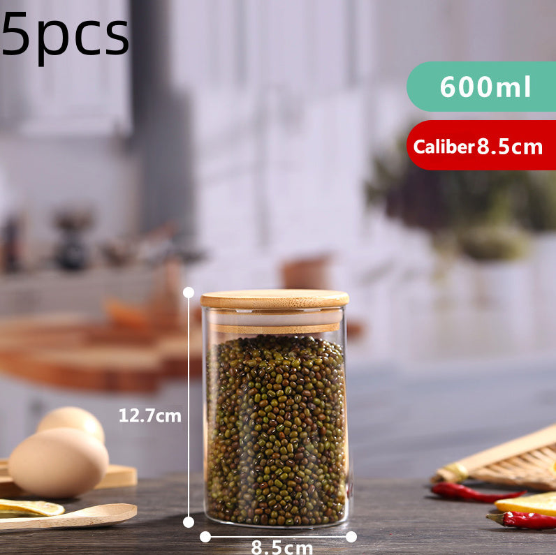High Borosilicate Glass Sealed Jar Transparent Household