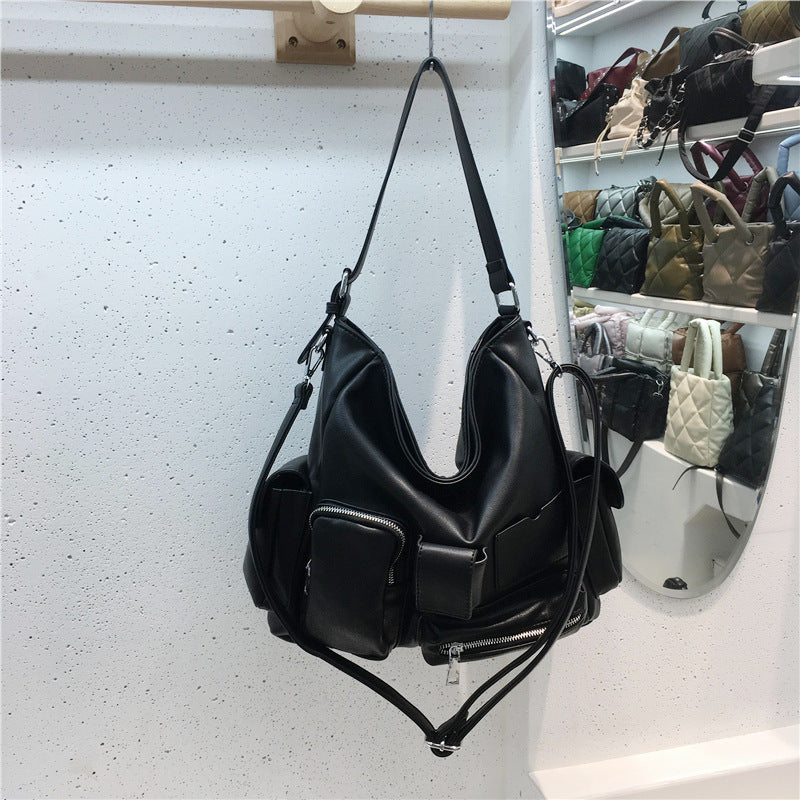 Sac décontracté à bandoulière grande capacité de style outillage Rétro Motard