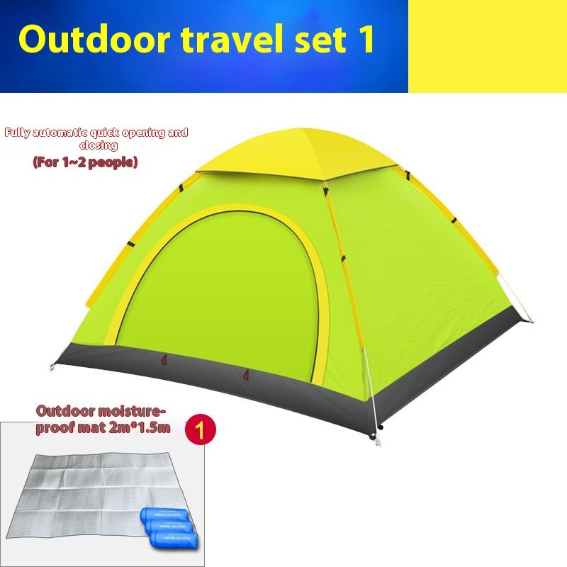 Tente de camping automatique double porte multi-personnes