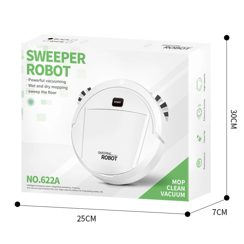Robot de nettoyage intelligent, aspiration, balayage, lavage intégrés, collecteur de poussière USB