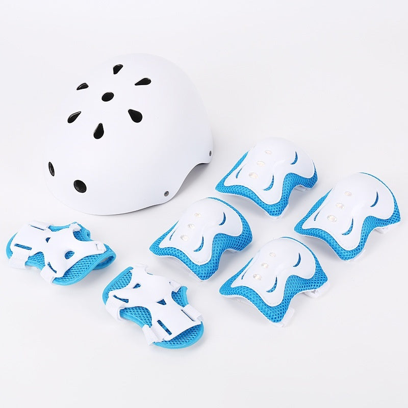 Roller Skating Protective Gear Riding Plum-blossom Helmet Set