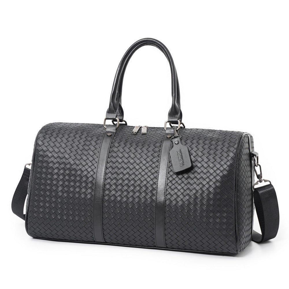 Embossed Braided Tote Shoulder Crossbody Travel Bag