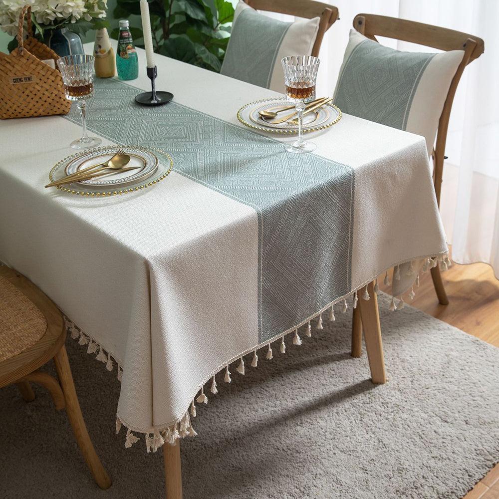 Waterproof Hot Cotton And Linen Disposable Rectangular Chinese Tablecloth