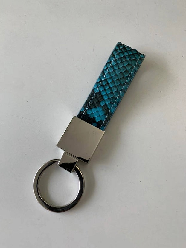 Porte-clés portable en cuir serpent pour voiture