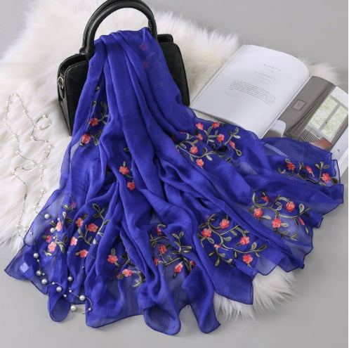 New Autumn And Winter Women's Long Embroidered Scarf
