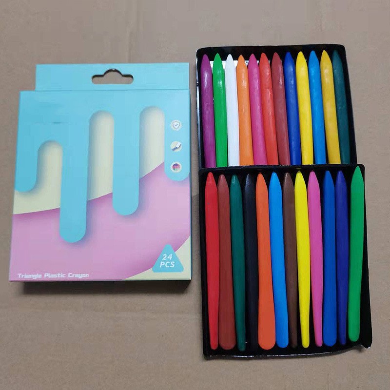 Children's Drawing Art Pen Plastic Crayon Washable Not Dirty Hand Crayon