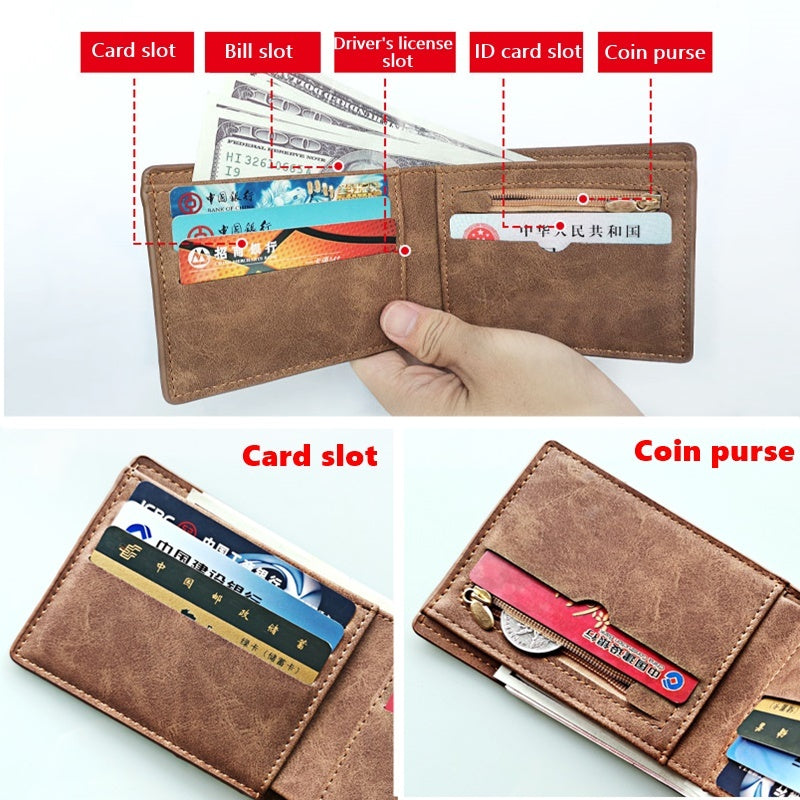 Nouveaux portefeuilles pour hommes Petits porte-monnaie design