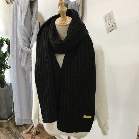 Scarf Women's Winter Woolen Knitting Thickening To Keep Warm