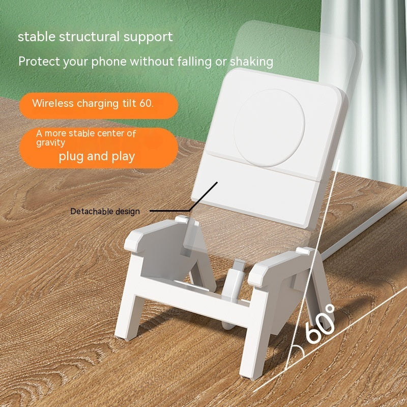 Support Enceinte Petite Chaise Chargeur Sans Fil