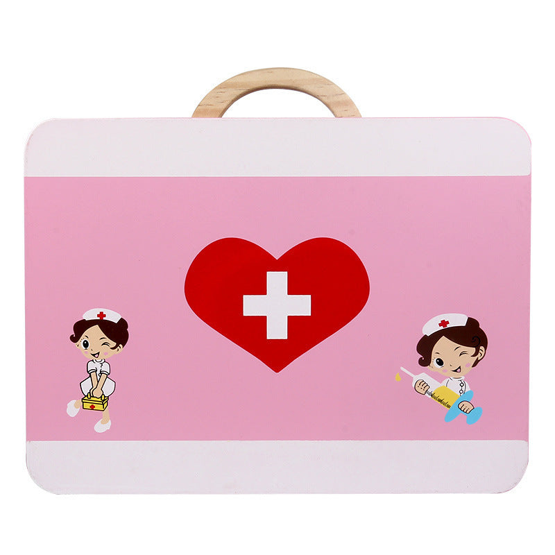 Maisonnette en bois pour enfants, boîte à médicaments en plastique de simulation