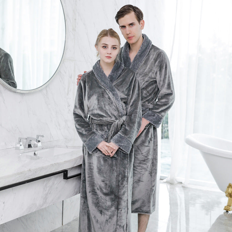 Flannel Thickened Household Clothes Fashion Bathrobe