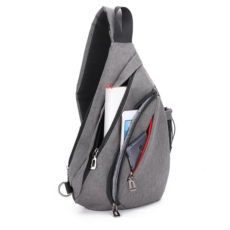Nouveau sac de poitrine ajusté simple pour homme, sac de rangement numérique sport et loisirs, sac à bandoulière multifonction, livraison directe