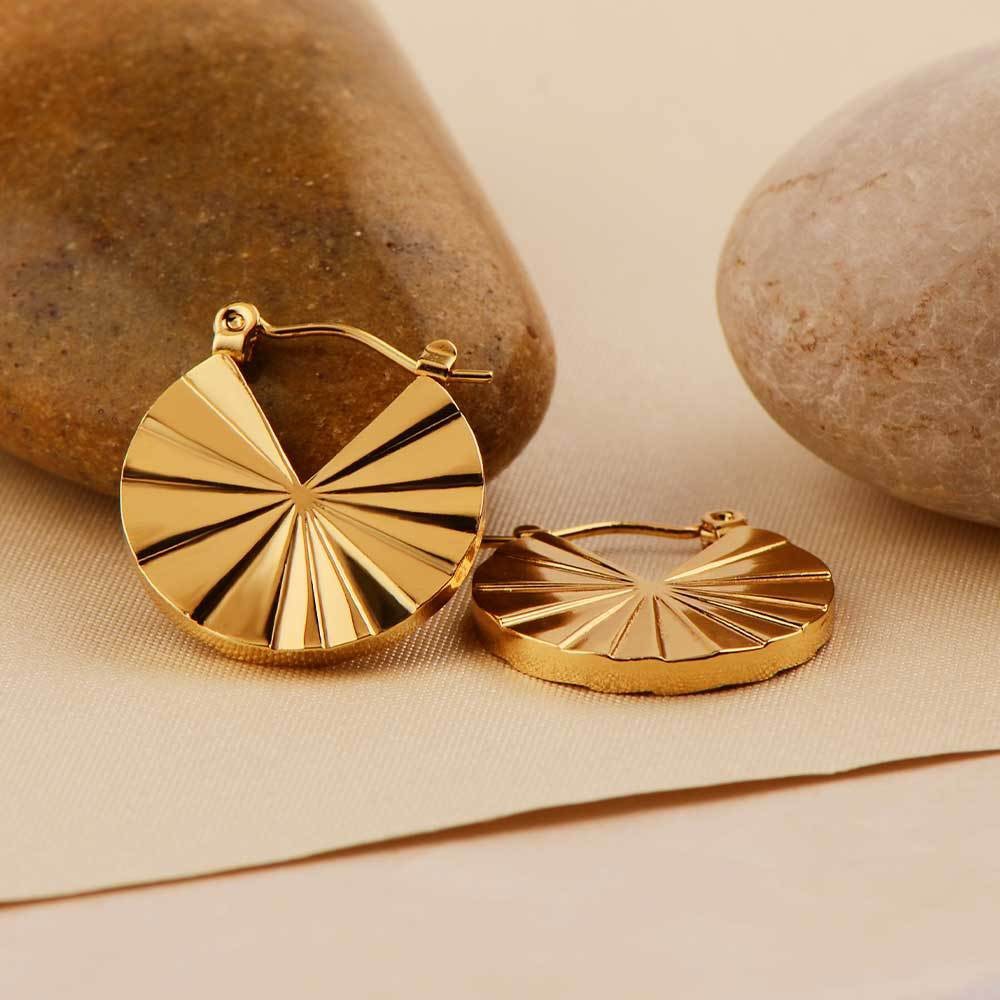 Boucles d'oreilles festonnées surdimensionnées de marque tendance Fashion Street