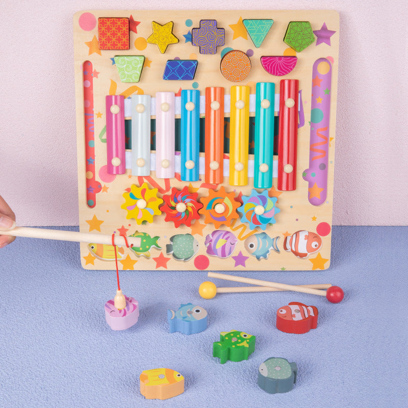 Accessoires de tableau d'activités bébé DIY Fruits Jeux Jouets en bois