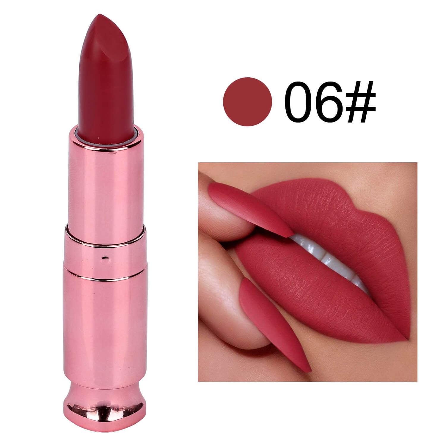 Rouge à lèvres baume longue tenue mat, facile à appliquer, sans transfert