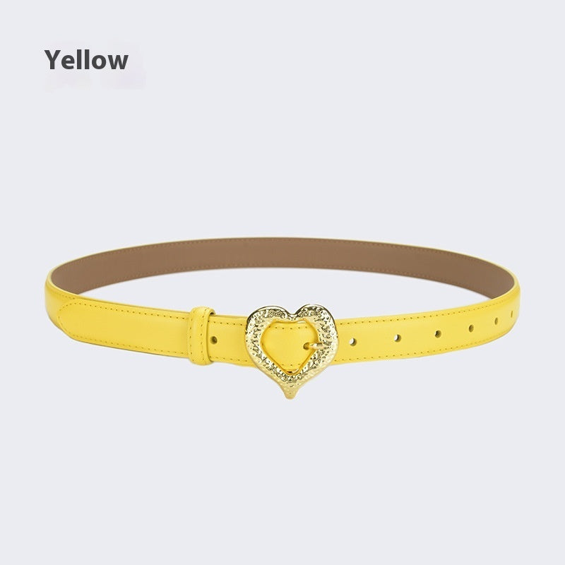 Ceinture en cuir d'amour personnalisée pour femme, à la mode et décorative