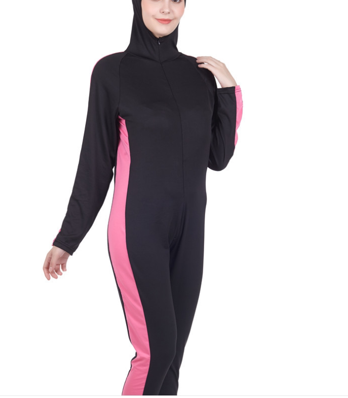 Conservative One-piece Swimsuit Color Matching Ladies Wetsuit