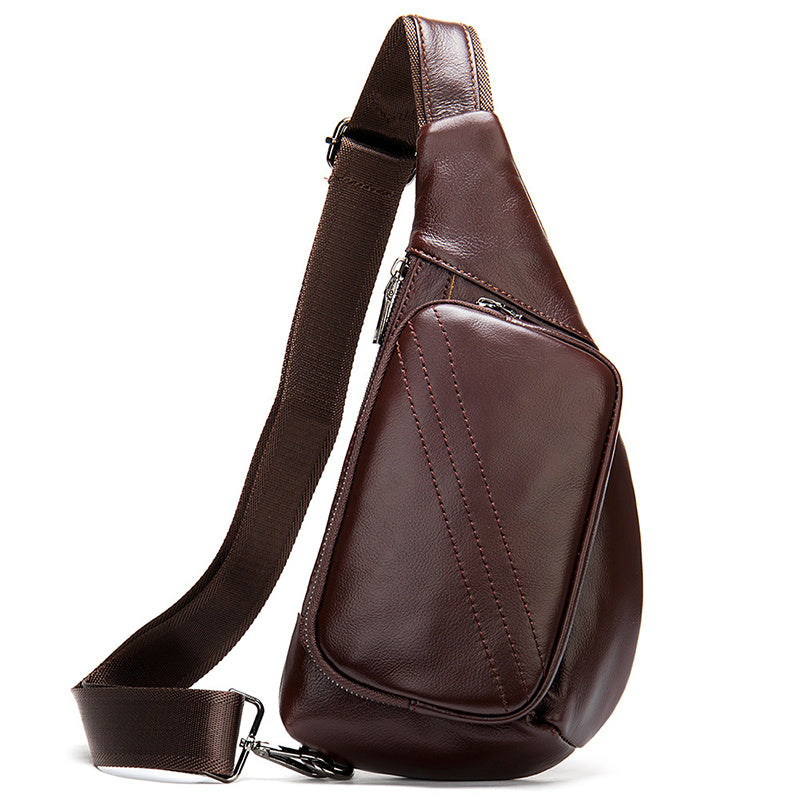 Sac de Poitrine en Cuir Vintage pour Homme